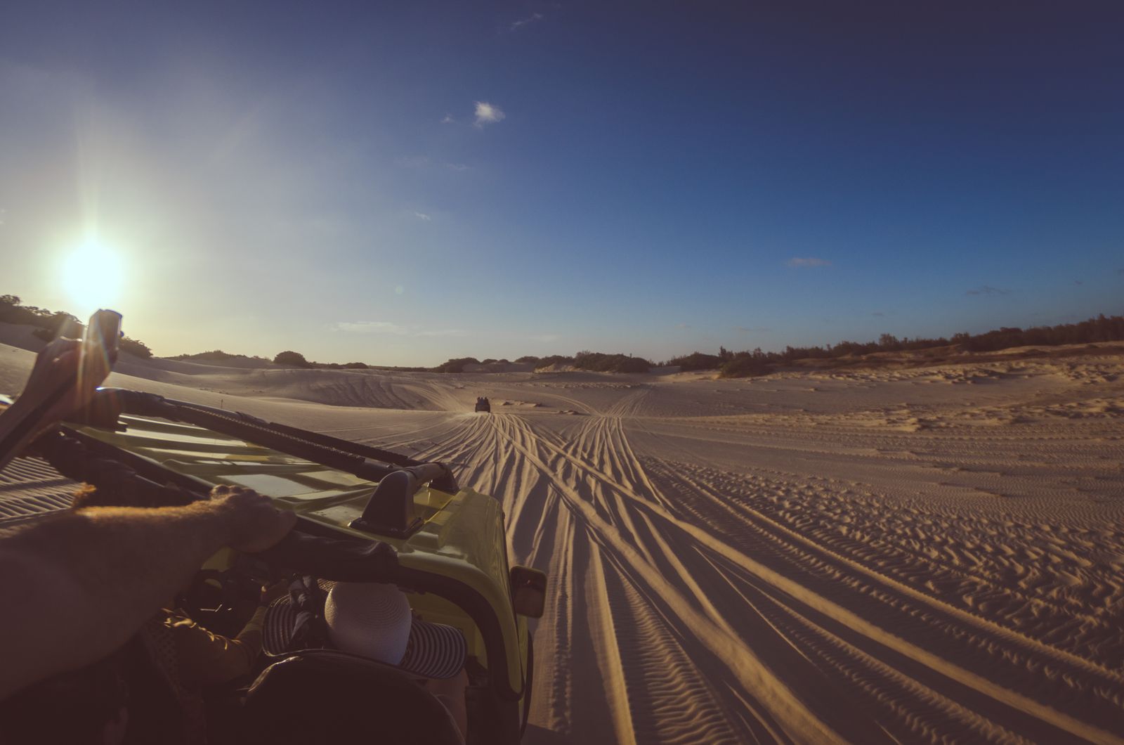 Buggy driving through the dunes near Macao