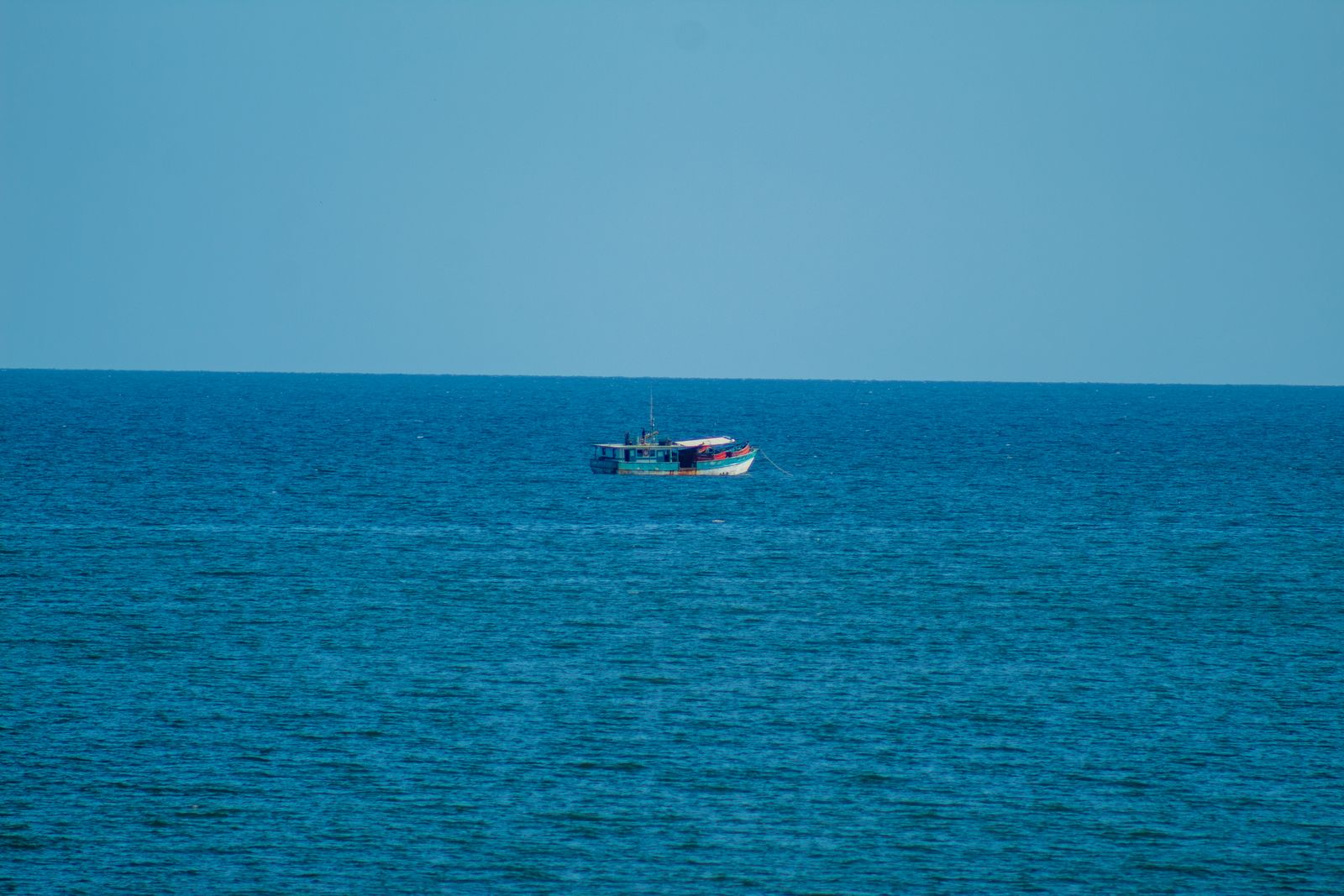 Fishing boat on open water